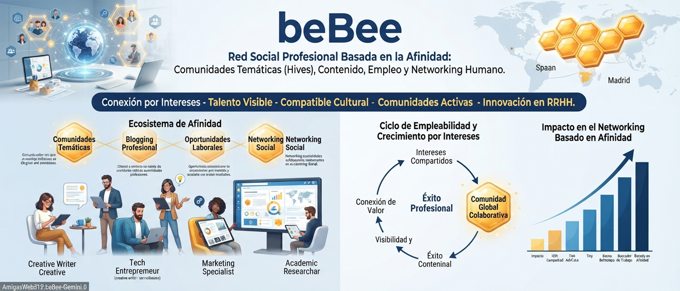  beBee es una red social profesional, Formación Plataforma Web Negocio Empresa Dedicada Formativa Investigativa Cooperativa Educacional Títutos Estudios Experiencias Ocupaciones Trabajos Funciones Transparentes