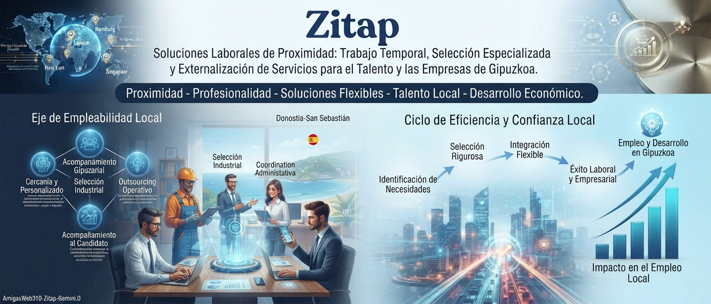 Zitap es una empresa guipuzcoana de trabajo temporal y consultoría de recursos humanos, Agrupación Formación Laboral Formativa Instructiva Ocupaciones Funciones Informes Análisis Cooperantes Legalidad Institucionalidad . . .
